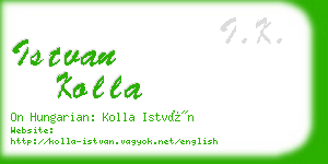 istvan kolla business card